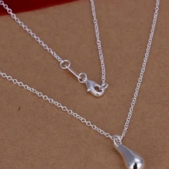Jewely Set, 16" Necklace, Bracelet. Earrings, Ring .925 Waterdrop Sterling... - Picture 12 of 12